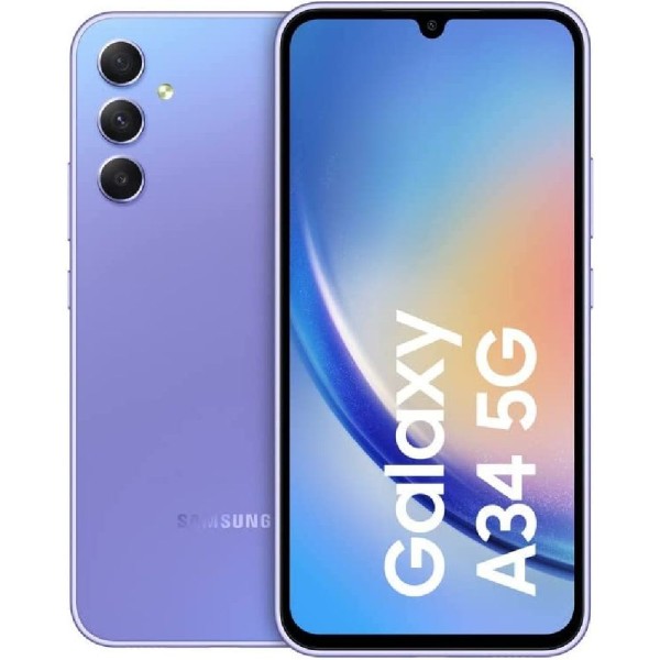 Samsung Galaxy A34 5G 256GB SM-A346 Dual SIM Android 6.6oll Smartphone Violet