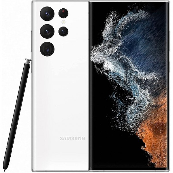 Samsung Galaxy S22 Ultra 5G 256GB/12 RAM SM-S908B/DS Phantom White Smartphone